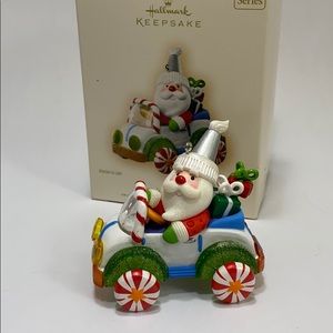 Santa’s sweet ride car hallmark ornament